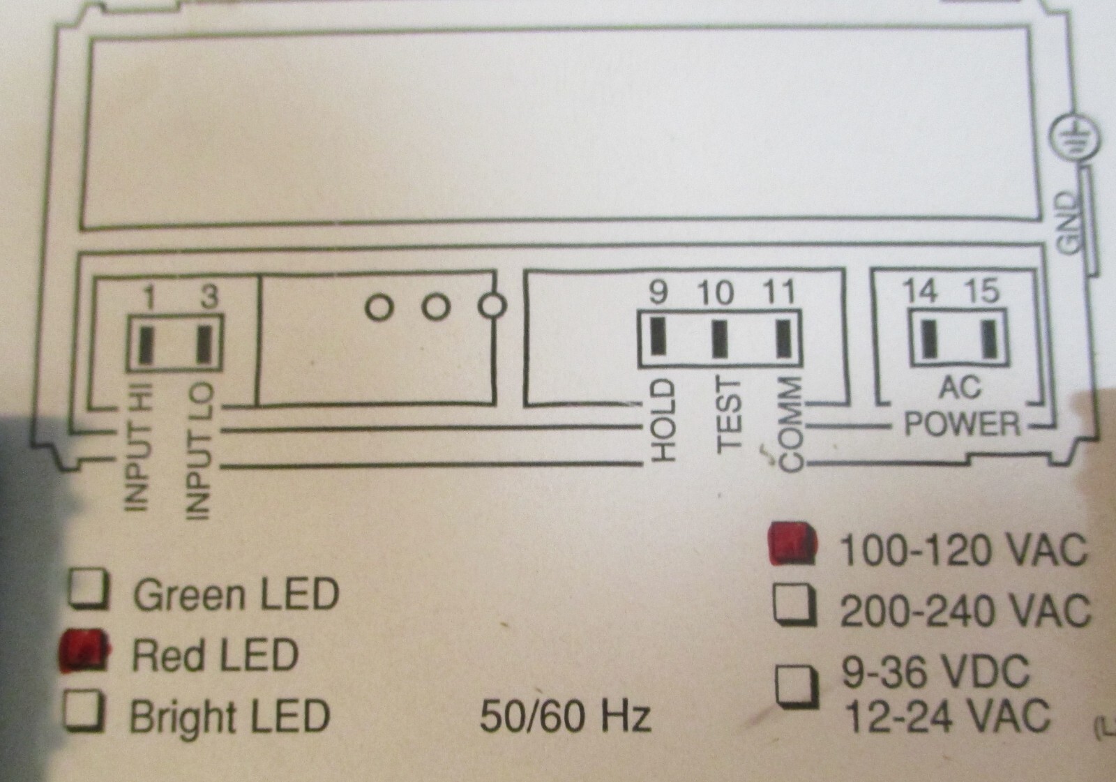 Texmate DU-35AC15 Digital Panel Meter 100-120VAC Red LED 50/60Hz