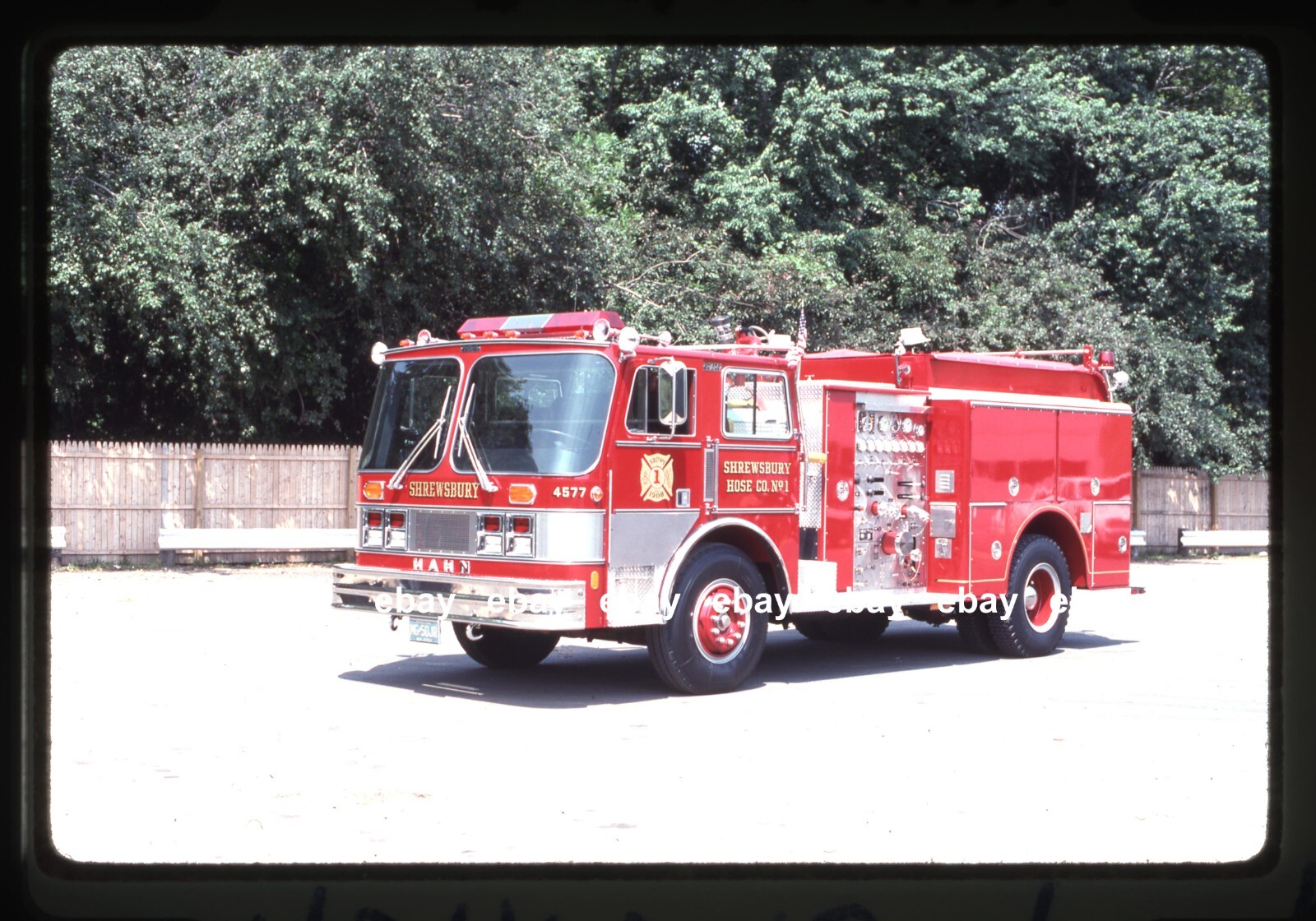 Shrewsbury NJ 1987 Hahn pumper Fire Apparatus Slide