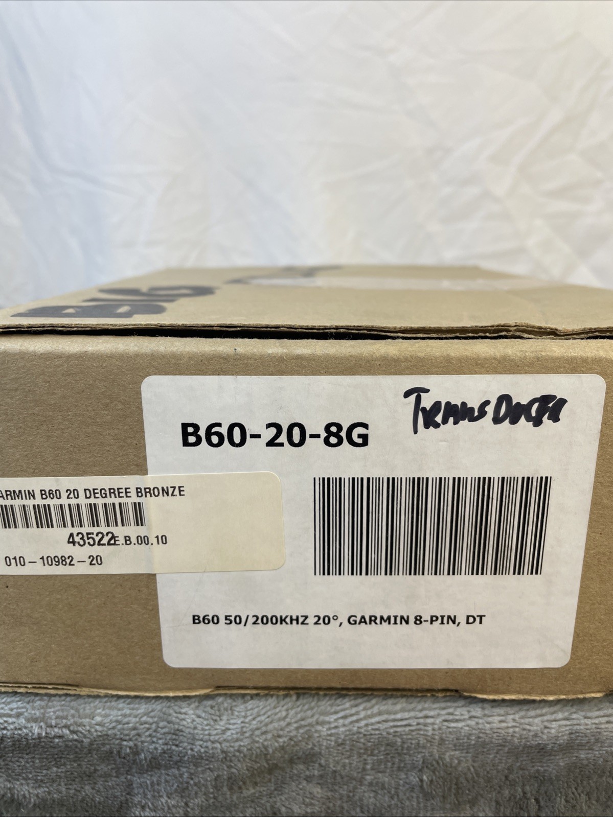 Garmin B60 Bronze Tilted Element 20° Through Hull Transducer Blue 8 Pin