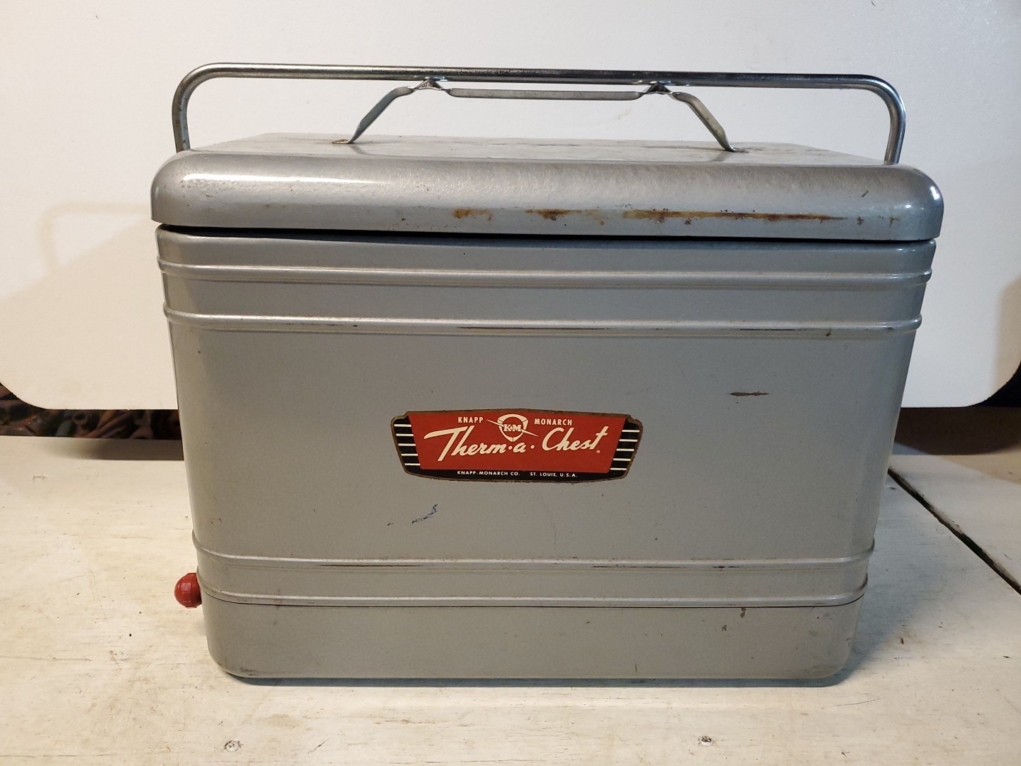 Vintage K & M Therm-A-Chest Saint Louis Missouri USA all metal cooler