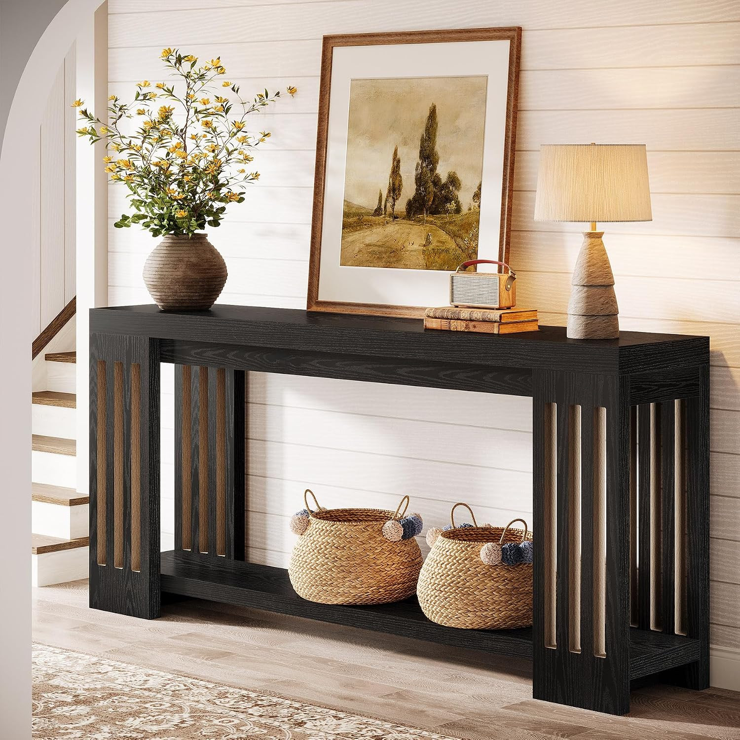 Tribesigns 70.9-Inch Extra Long Entryway Table, Farmhouse Sofa Console Table wit