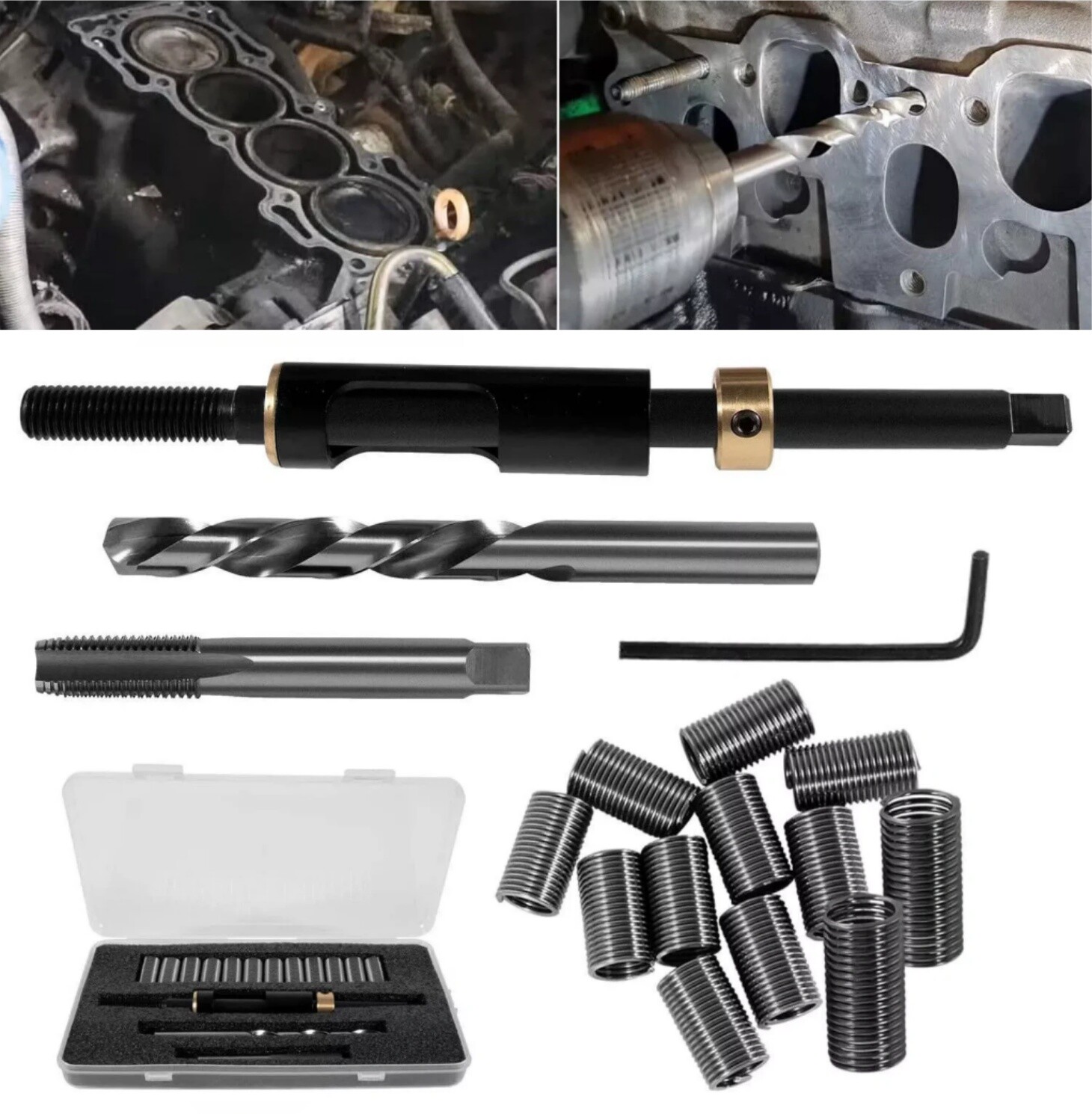 For Cadillac Honda Toyota Hyundai M11 x 1.5 Head Bolt Thread Repair Kit 35119S