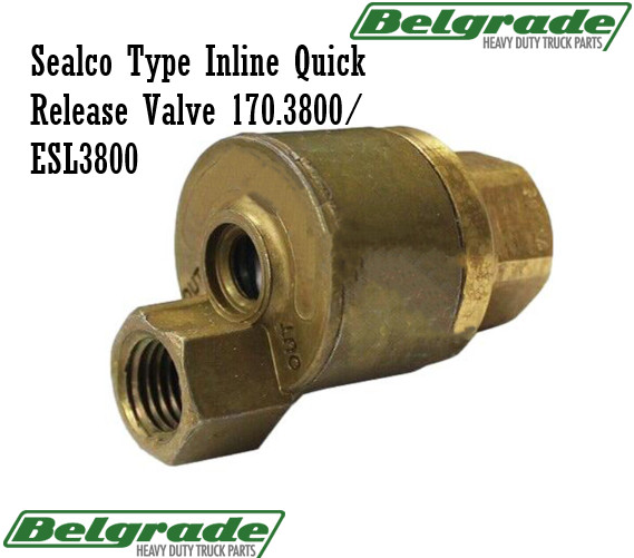 Sealco Type Inline Quick Release Valve OE Equivalent to Sealco 3800