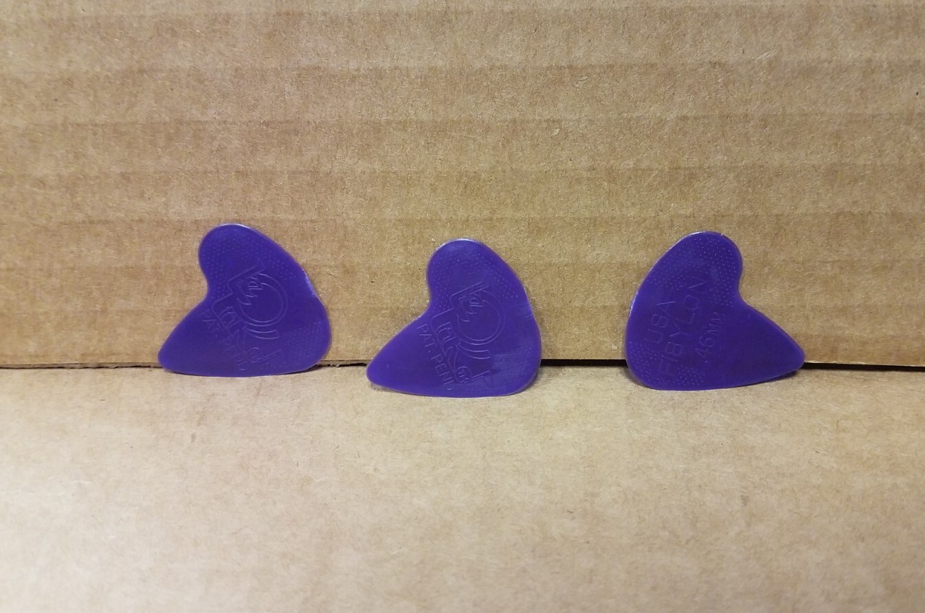 Lot of 3 Le Pik Vintage Purple Guitar Pick 0.46mm Fibylon