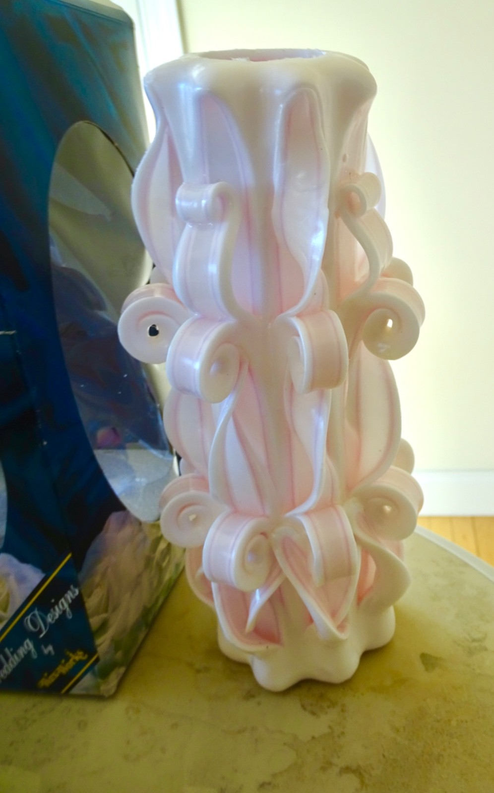 Wedding Designs By Waxworks White & Pink Unity Wedding Candle