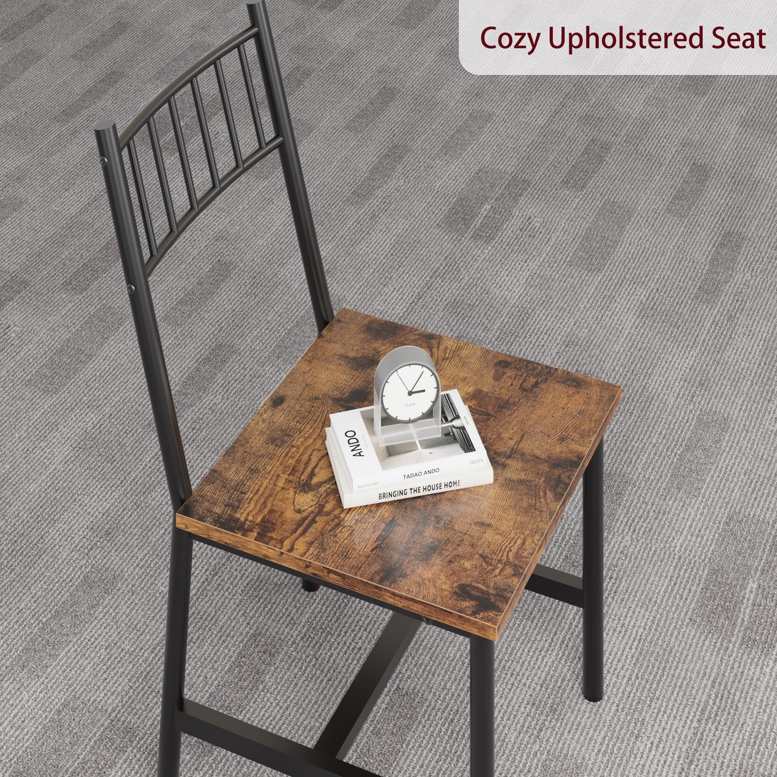 Dining Table Set for 4 ,Kitchen Table with Chairs & Bench and Storage Wine Rack