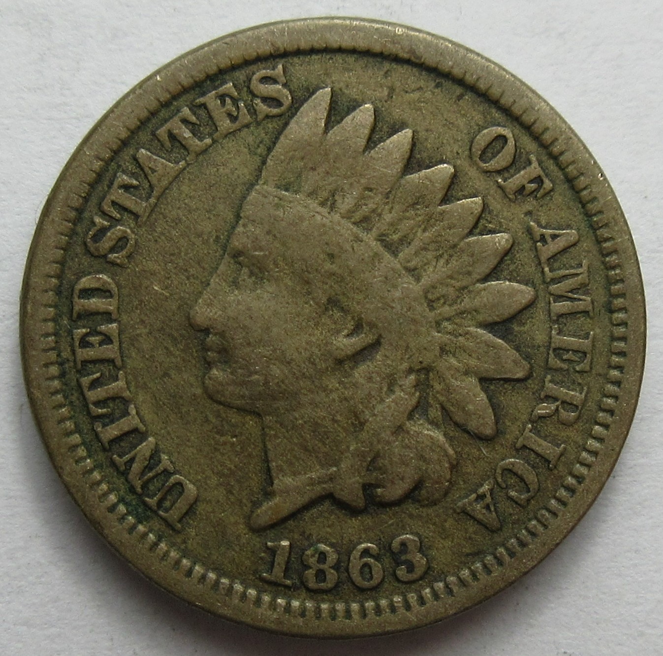 1863 Indian Cent -VF- (#1219u)