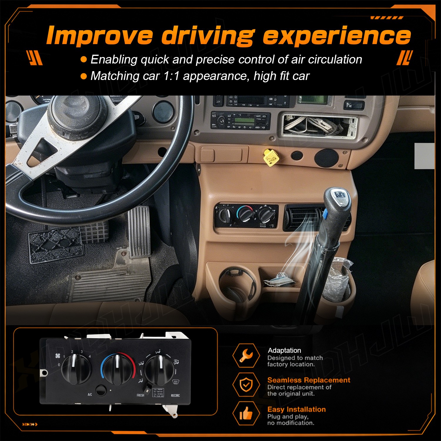 A/C Control Panel Climate Control Module Compatible with Mack Trucks