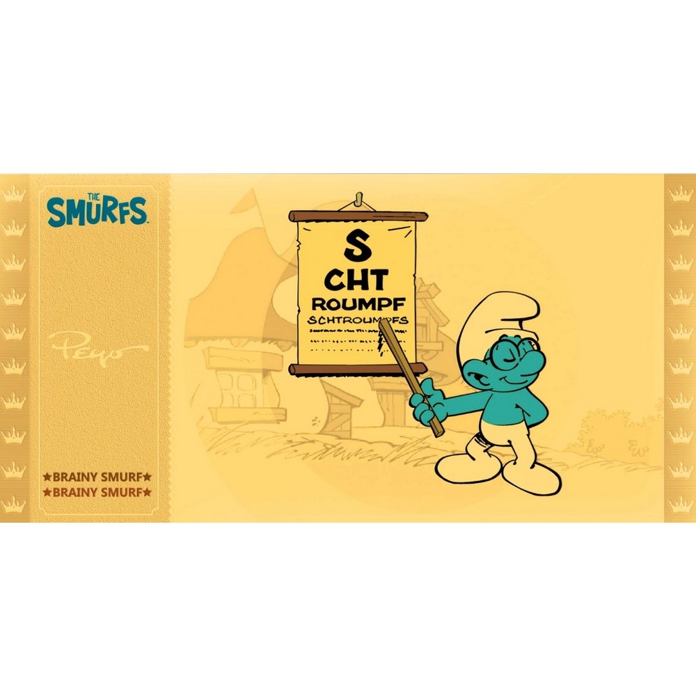 CK Golden Ticket The Smurfs Collectible Ticket (Glass Smurf)