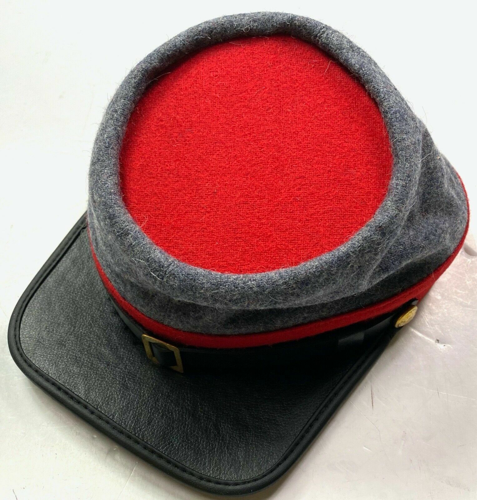 CIVIL WAR CSA CONFEDERATE ARTILLERY GREY WOOL KEPI FORAGE CAP HAT-ALL SIZES!!!