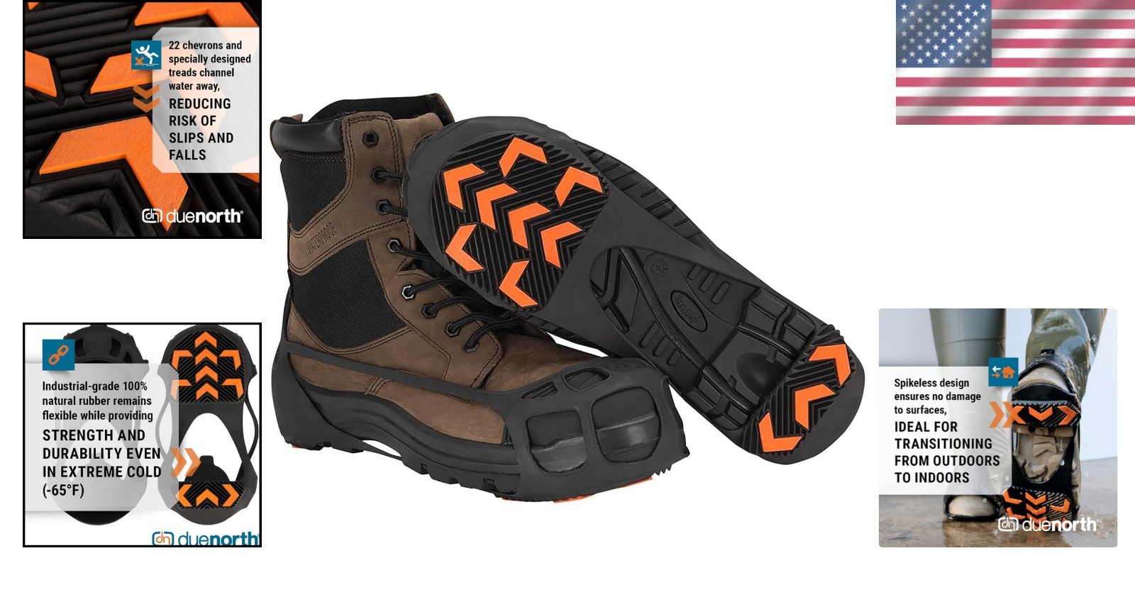 Flexible and Lightweight GripPro Spikeless Traction Aids for Ultimate Stability