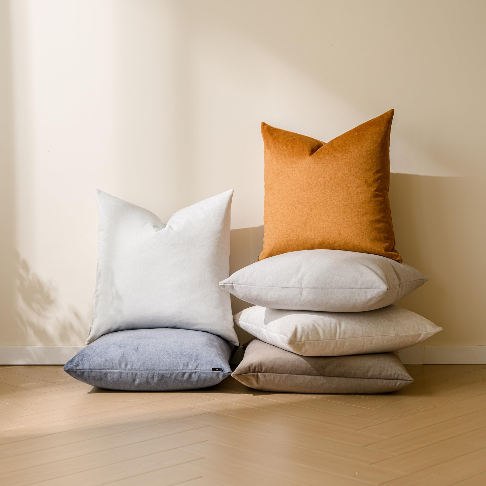a moment Waterproof Throw Pillow Covers Set of 4 16x16 Inch Outdoor Stain Resist