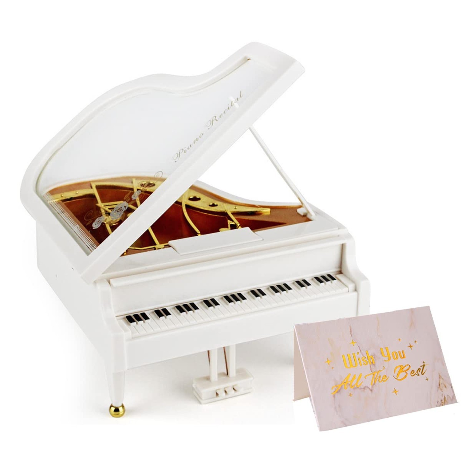 Piano Machine-Music-Box-Vintage-Hand-Cranked-Mechanism Mini Musical Retro Cla...