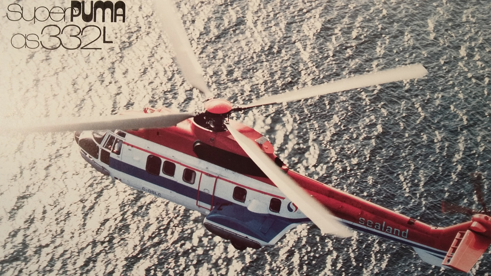 Original Aerospatiale Super Puma AS332L Sales Brochure, 8.5 x 11"