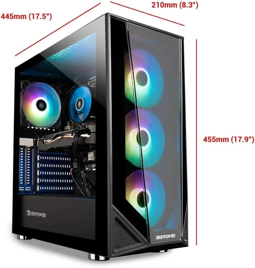 Custom Build ARGB Desktop Ryzen 5 5500 GAMING PC 32GB RAM 1TB SSD RTX 5060 Win11
