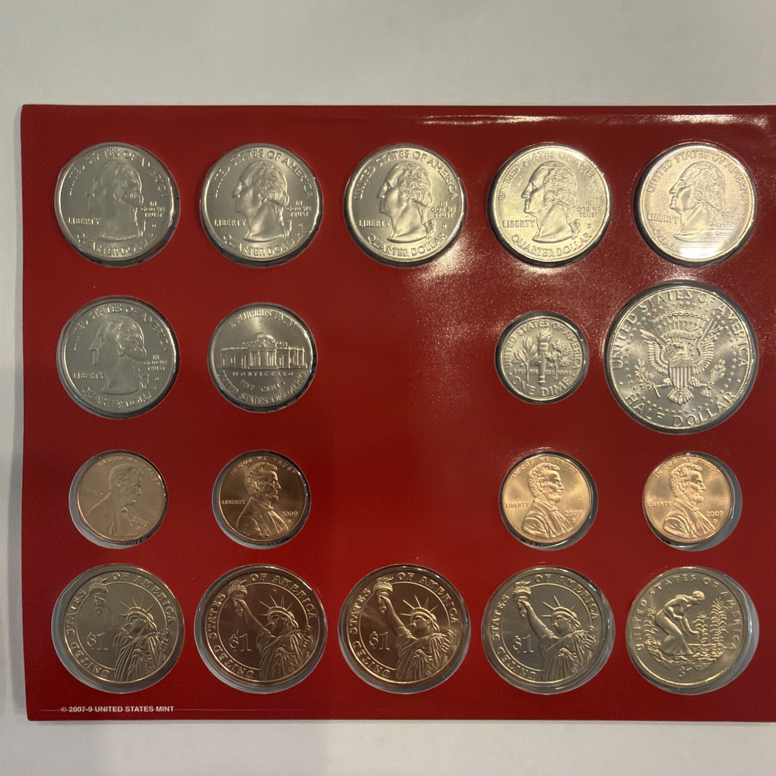 2009 P & D US Mint Complete Uncirculated Set 36 Coins w/ COA