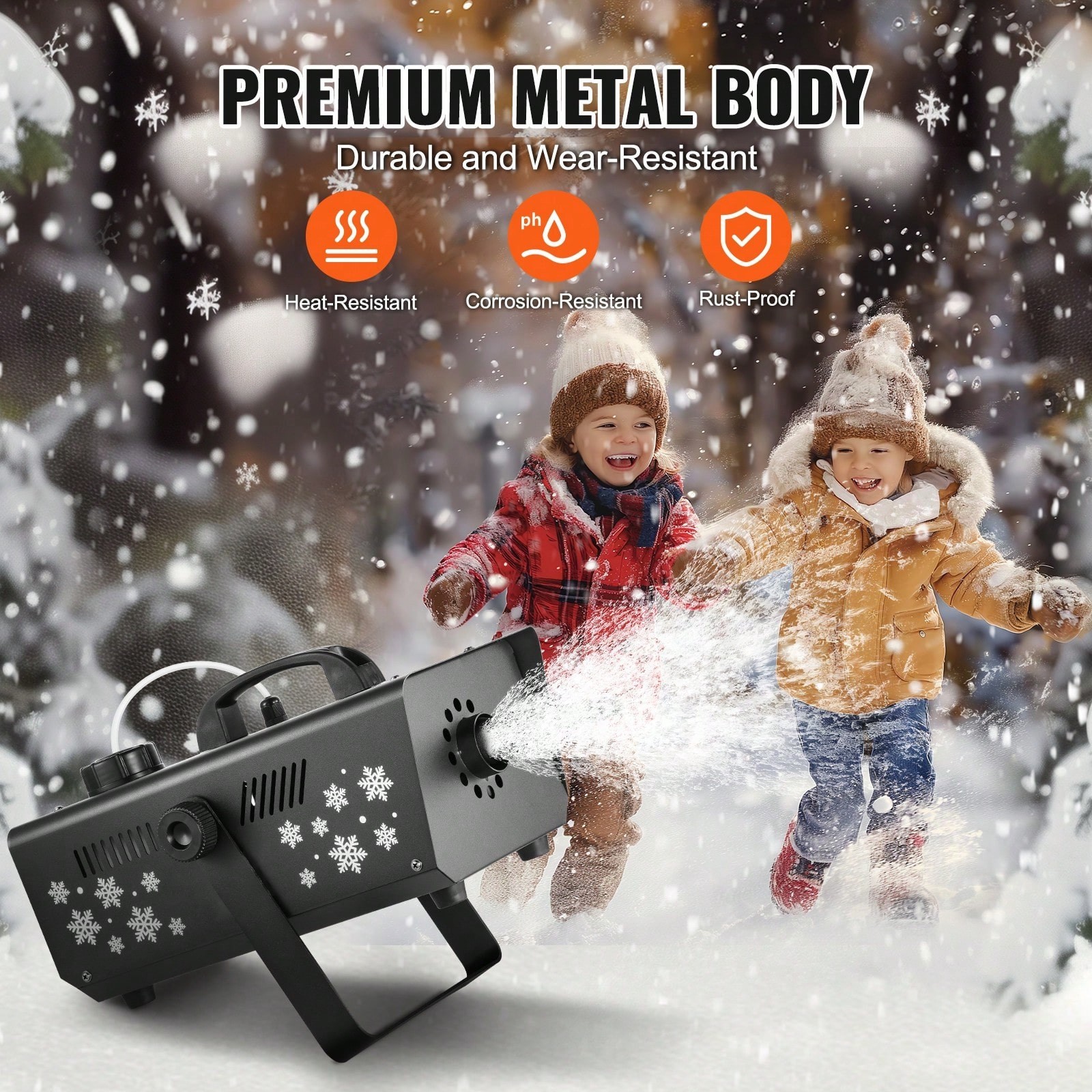 650W Artificial Snow Machine Maker Wireless Remote 1L Tank Party Stage Effect