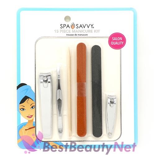 Spa Savvy Manicure Kit 15 Piece