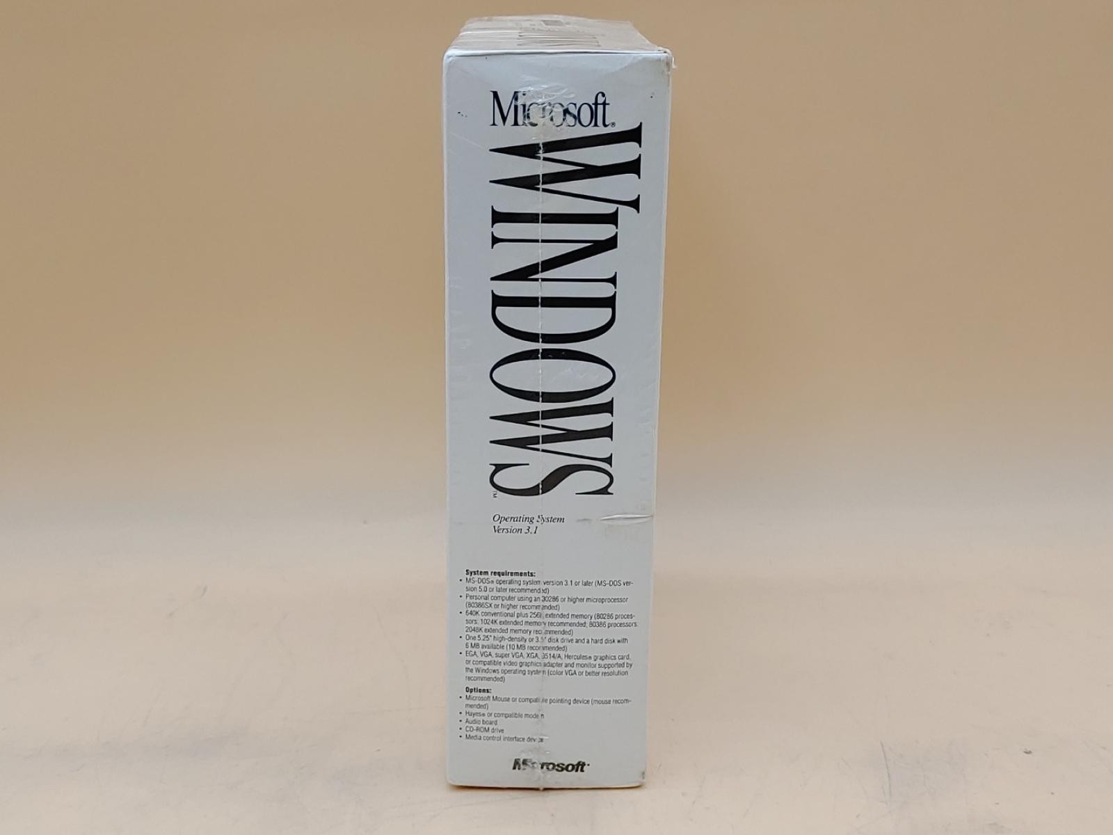 Microsoft Windows 3.1 Retail Box Floppy 3.5" **SEALED**