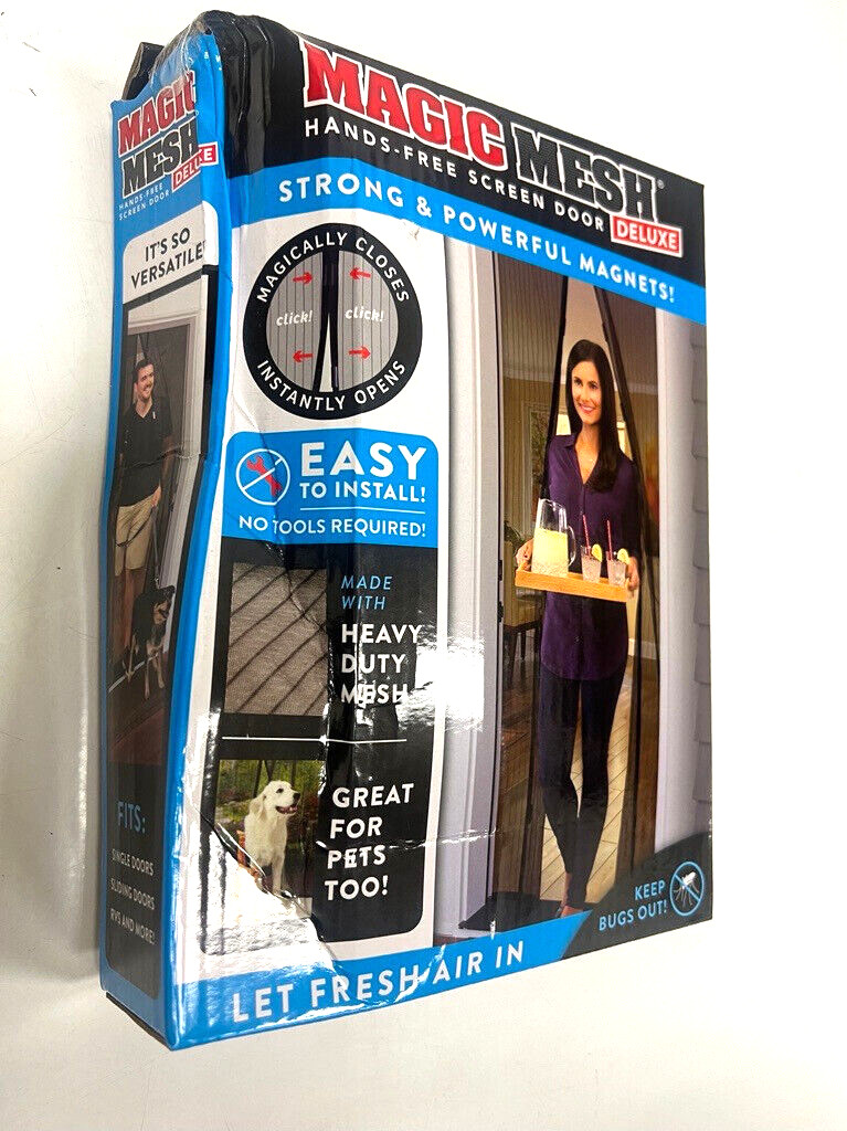Magic Mesh Hands-Free Screen Door Deluxe Mesh Panel 83 in x 39 in
