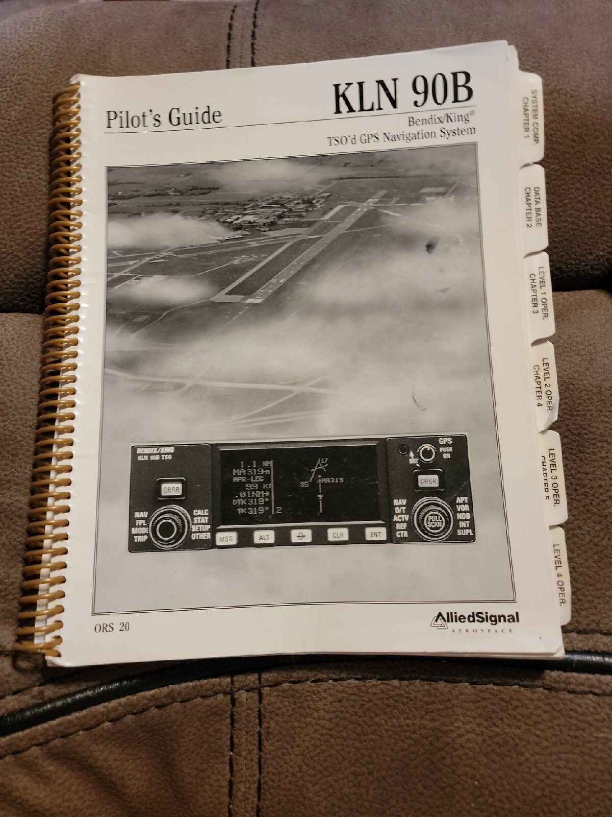 Bendix King KLN-90B GPS Airplane Pilot's Guide Manual Original Spiral Bound Book