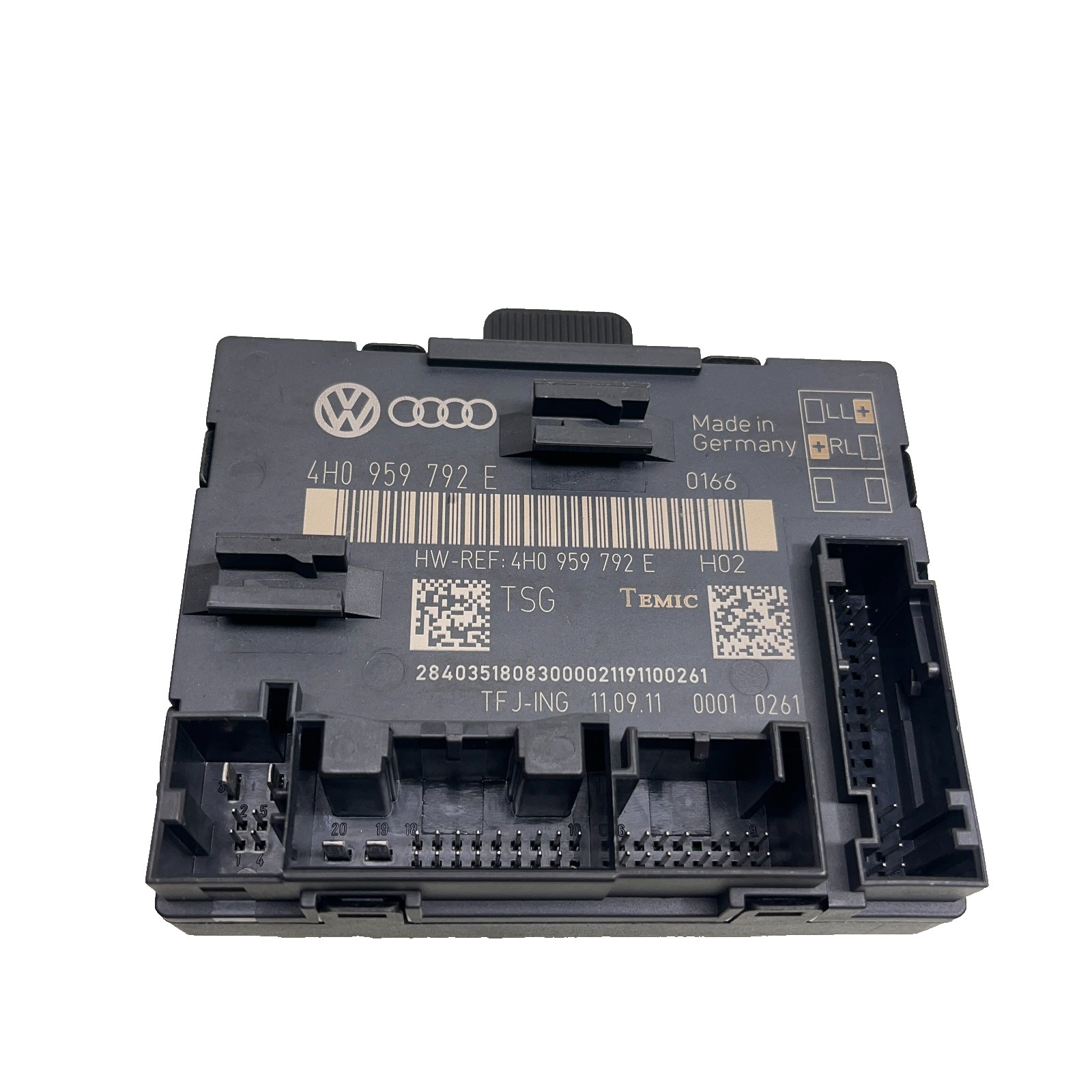 2010-2013 AUDI A8 FRONT RIGHT DOOR CONTROL MODULE UNIT 4H0959792E OEM