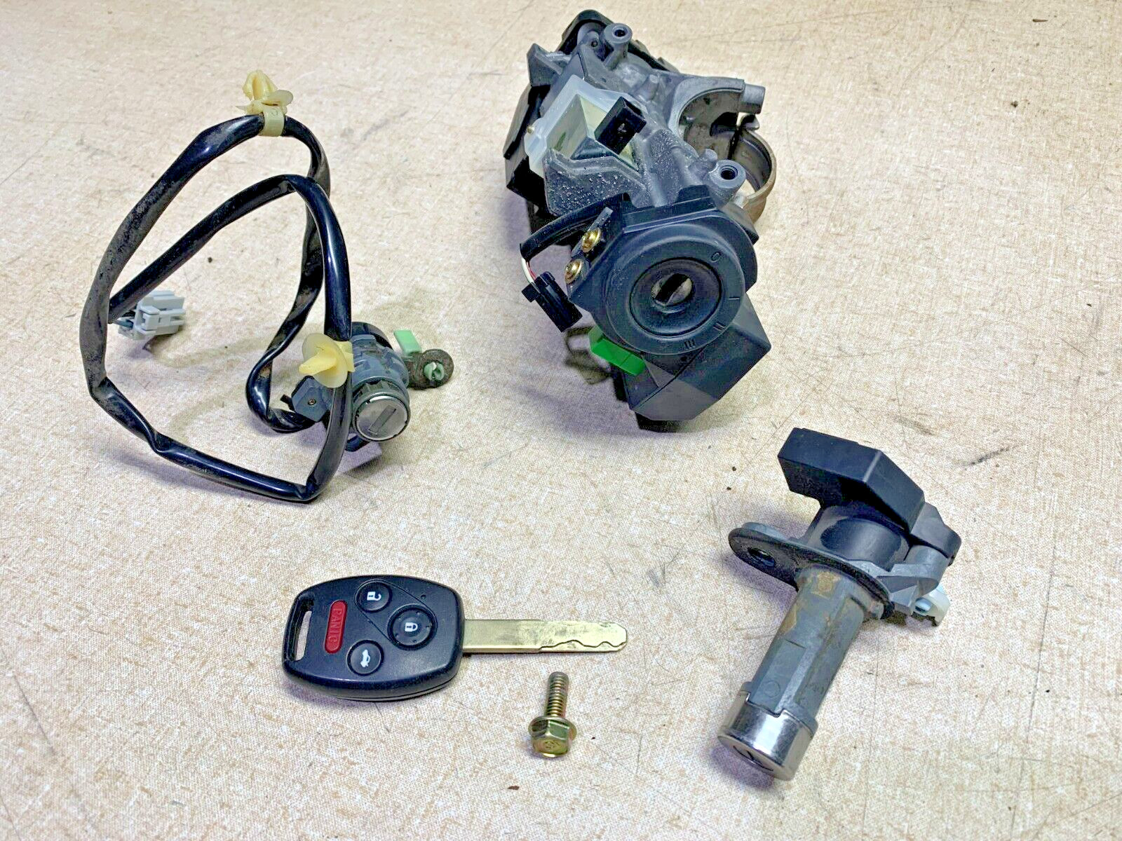 03 04 05 06 07 HONDA ACCORD IGNITION SWITCH WITH KEY & DOOR & TRUNK LOCKS