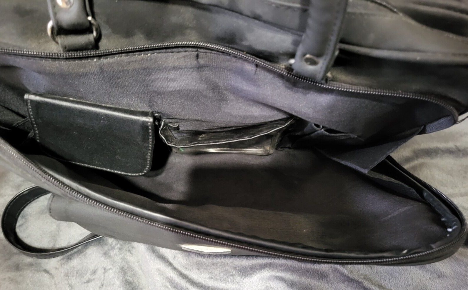 Black 14" Vinyl Laptop Bag