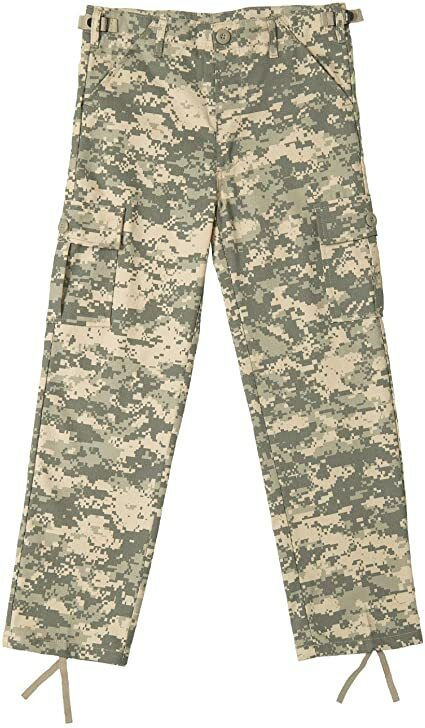 HUNTING DIGITAL CAMO PANTS, US ARMY ACU COMBAT TACTICAL PANTS, SIZE MEDIUM-XLONG