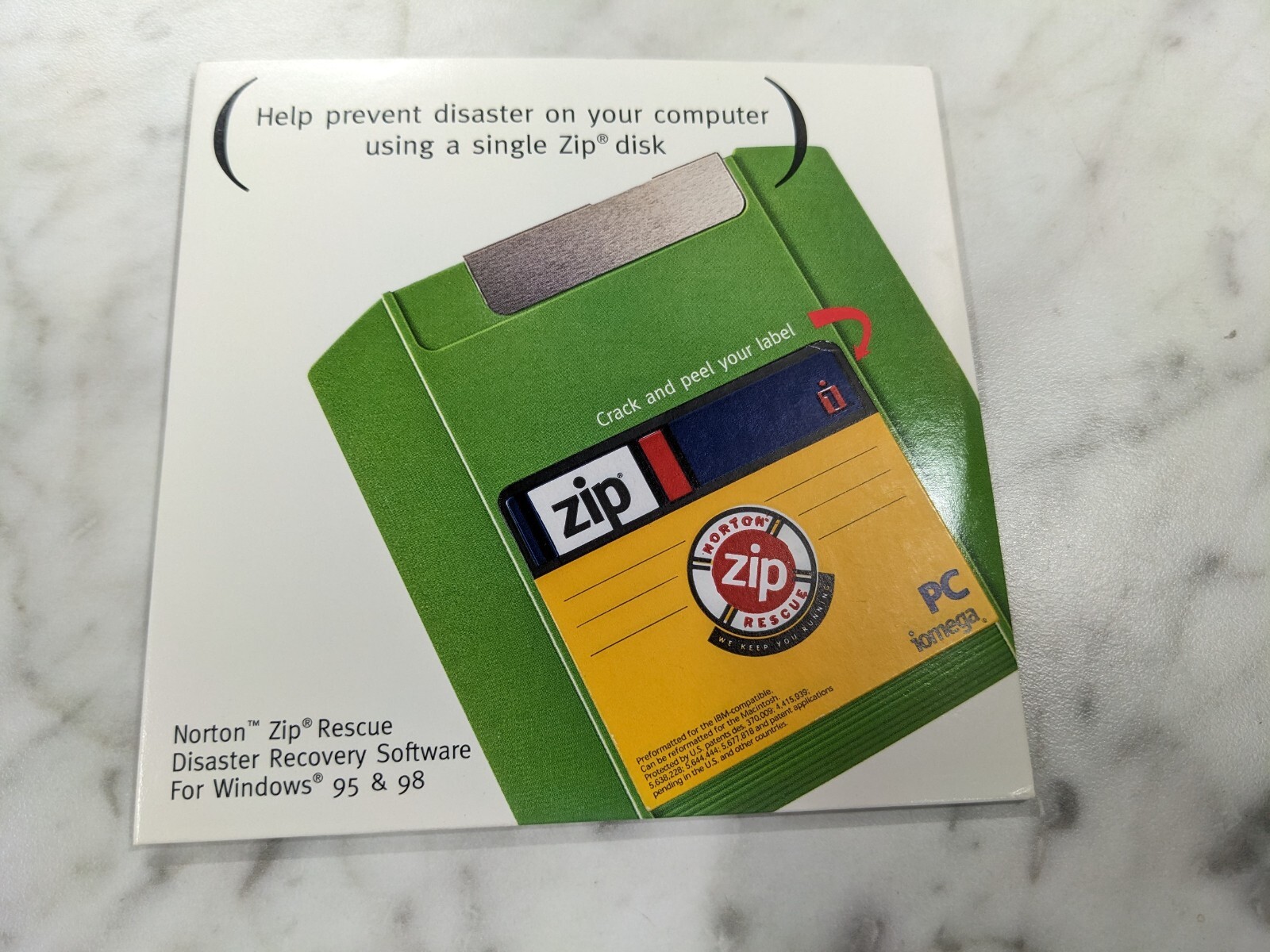 Iomega Zip Software CD-ROM Norton Rescue PC Windows 95 & 98 Recovery SYMANTEC