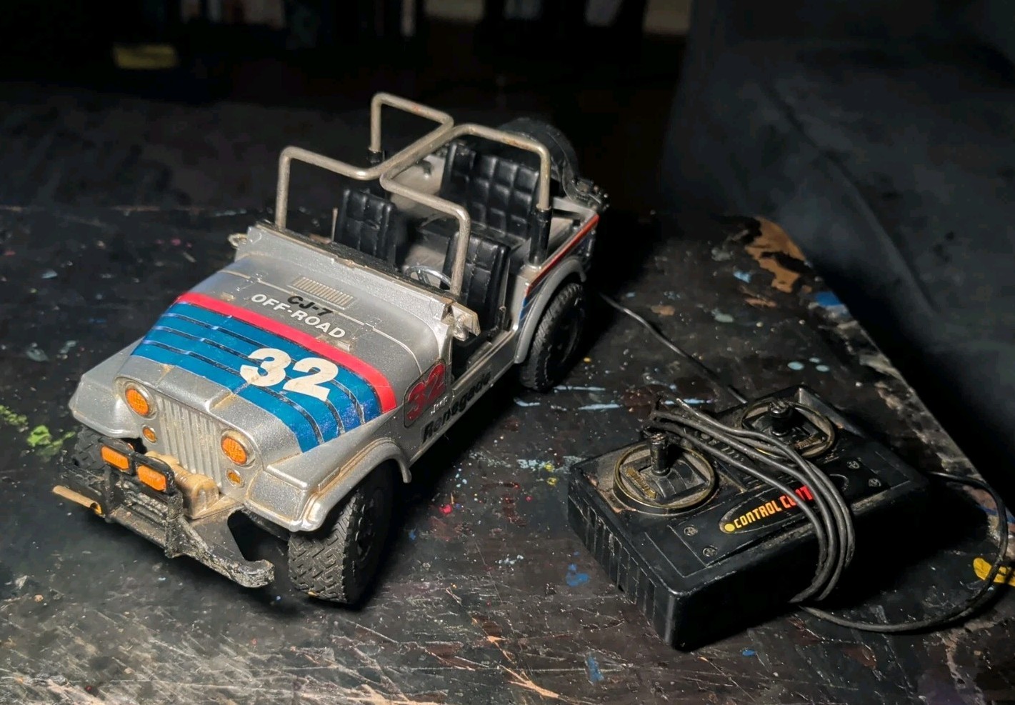 New Bright Jeep Renegade CJ7 R/C Off-Road Special-Not Working 4 Parts Or Repairs