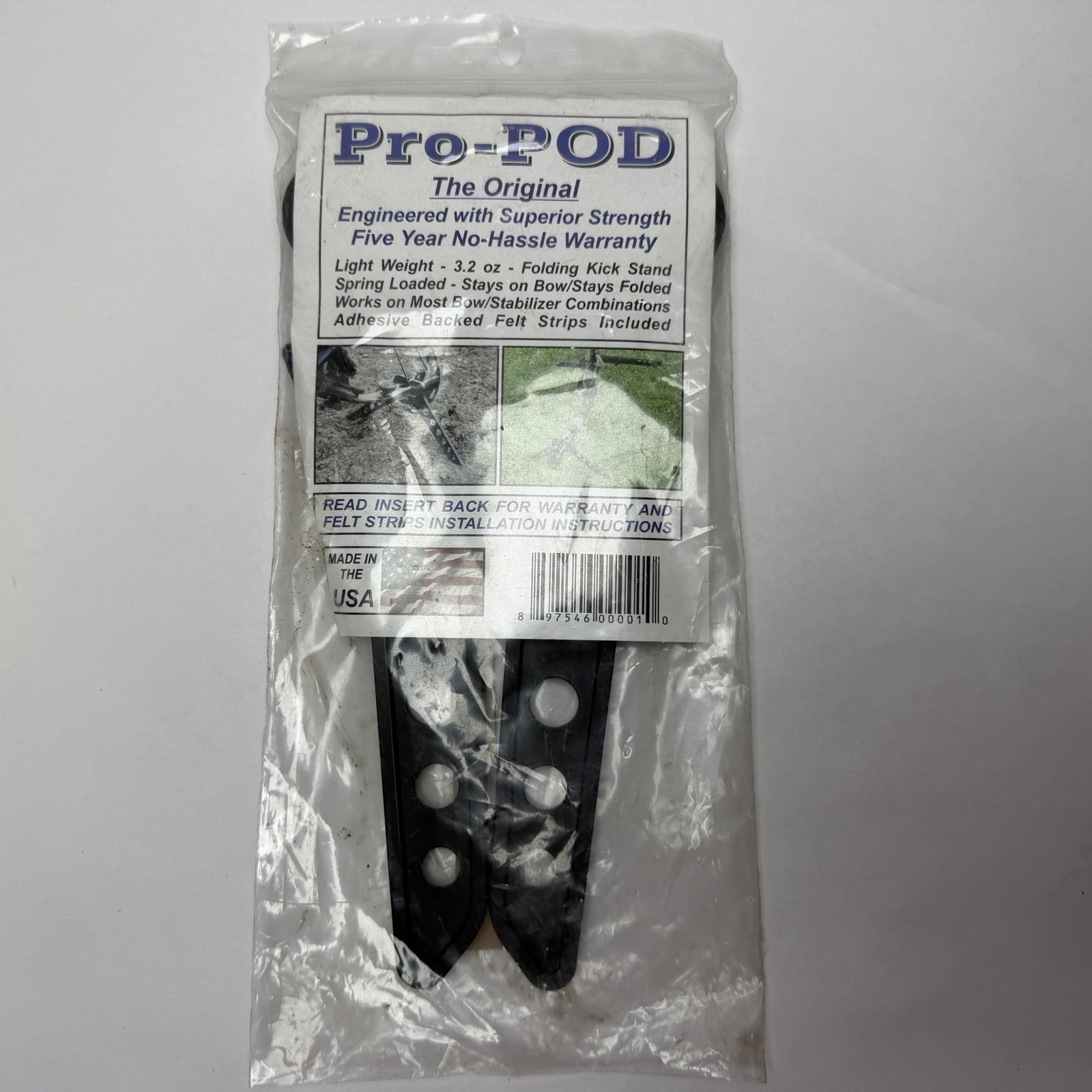 LP archery Pro-POD bow kick stand holder legs 3D shoot hunting range BLACK