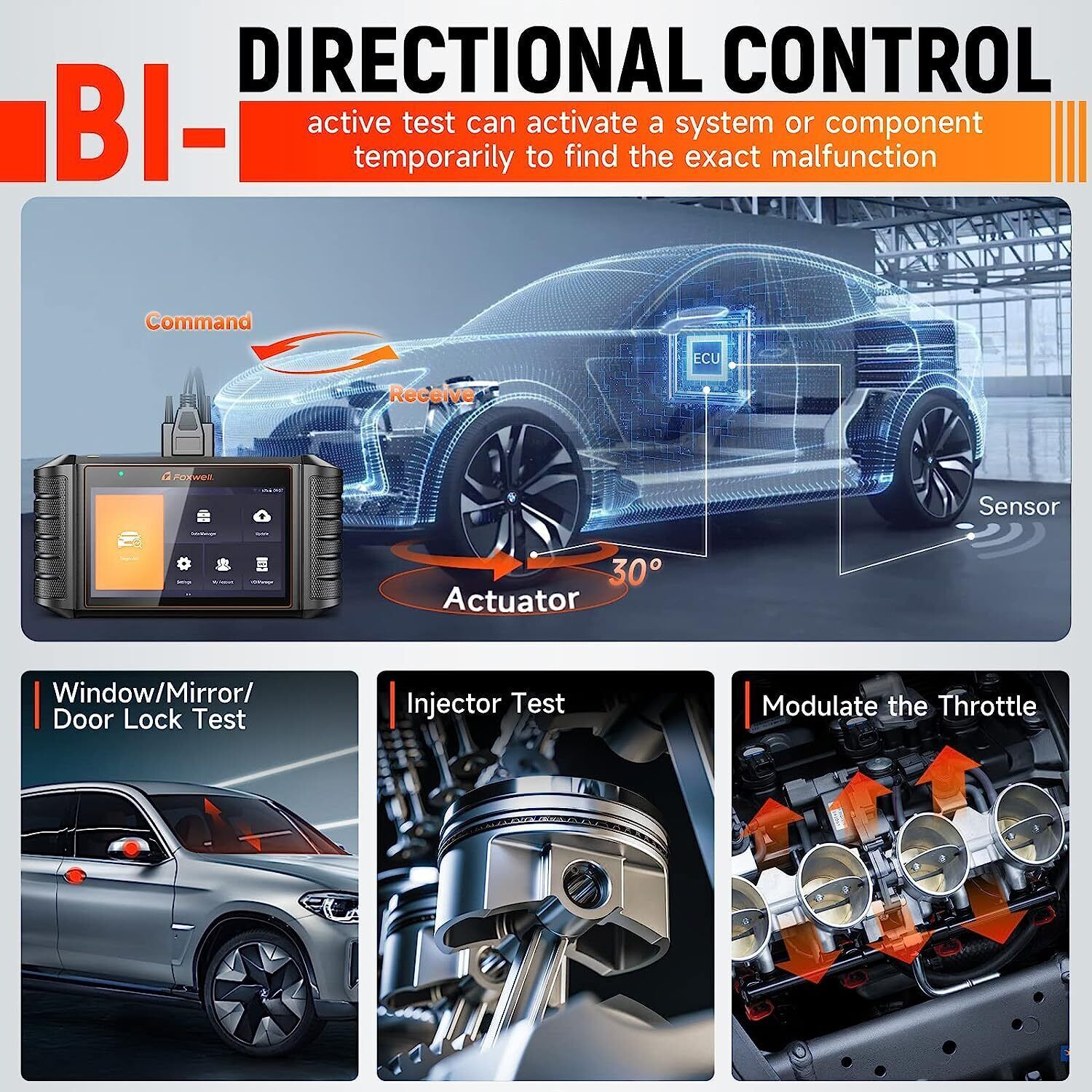 For Ford All System Bidirectional Car Scanner Diagnostic SAS Injector Coding