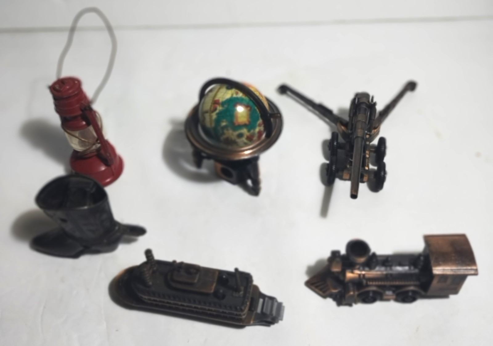 Die-Cast Metal Mini Pencil Sharpeners X 6