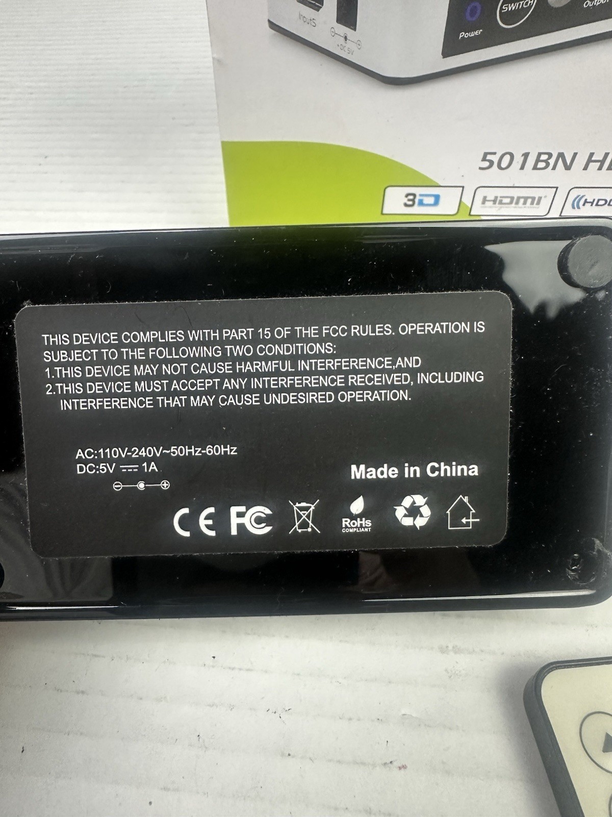 KINIVO 501BN HDMI SWITCH 1080P