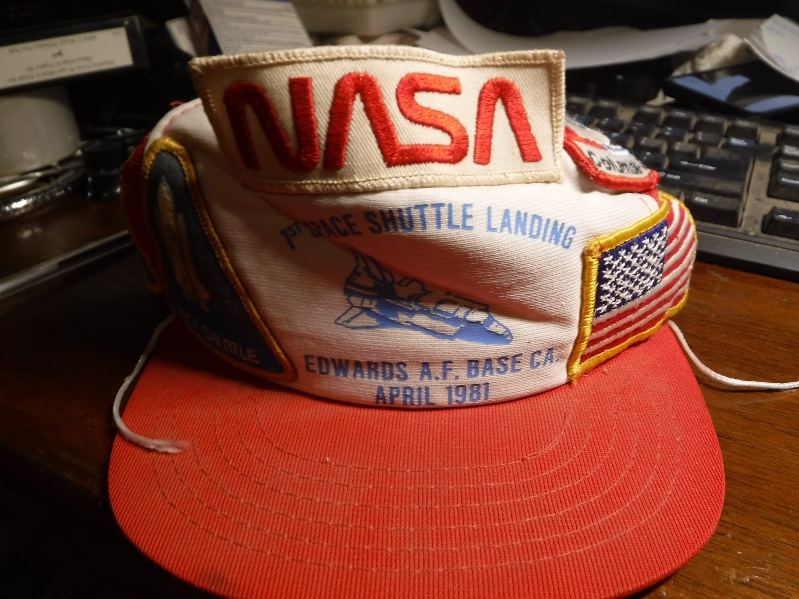 1st Space Shuttle Landing, Edwards A.F. Base CA April 1981 Ball Cap w/5 patches