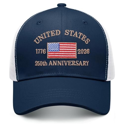 250th Anniversary USA Baseball Cap Embroidered Patriotic Hat