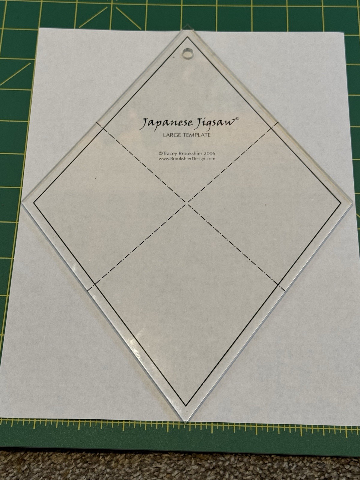 Japanese Jigsaw Quilt Large Template(only) Tracey Brookshier Design Studio