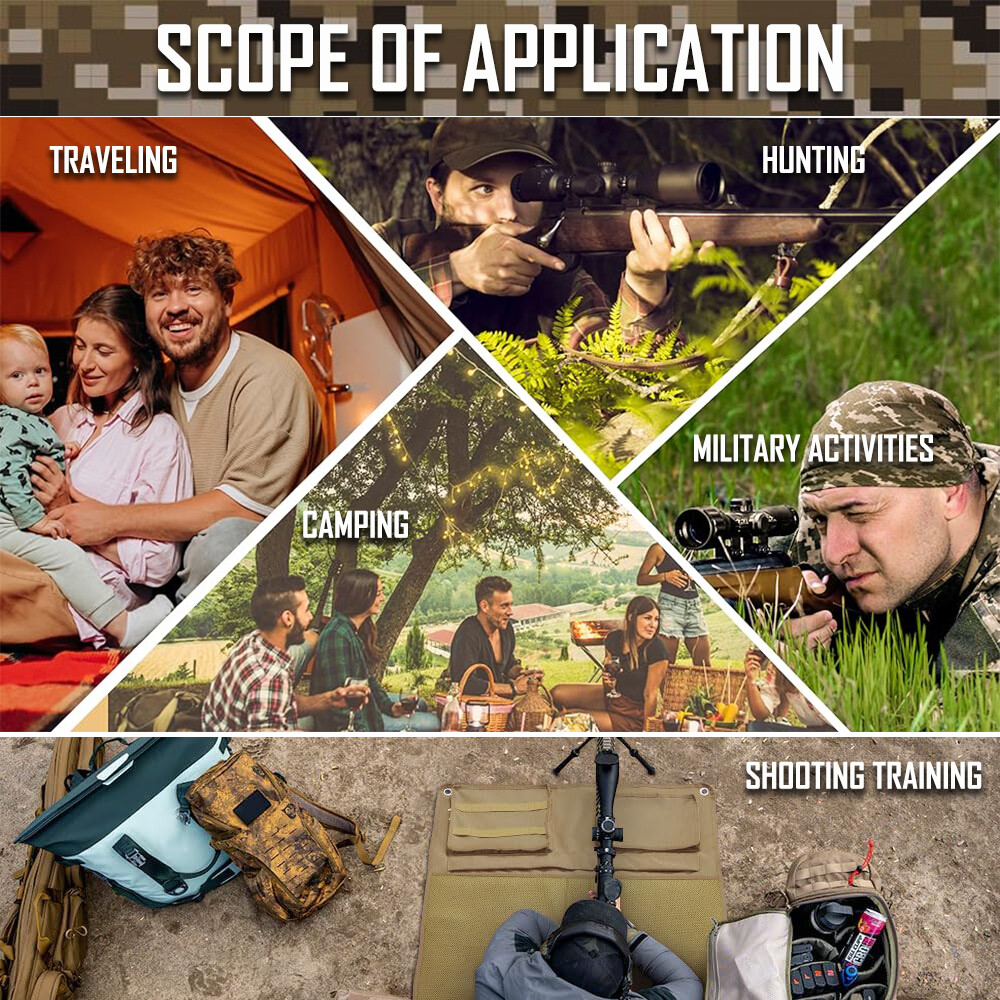 Portable Tactical Shooting Mat Waterproof Non-Slip Roll-up Shooter Range Pad