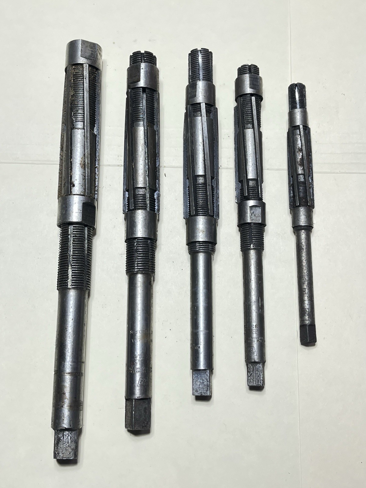 5 Used R & T Adjustable Machinist Reamers