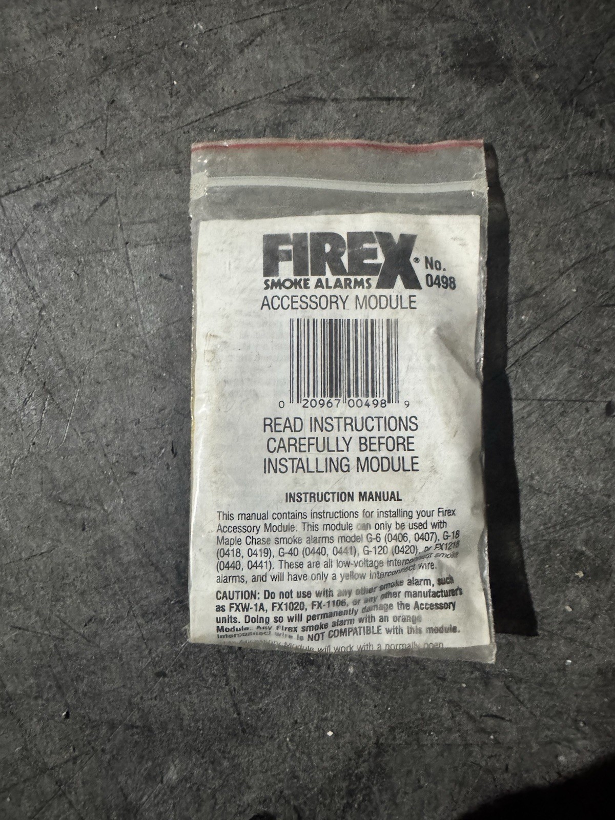 Firex Smoke Alarm Accessory Module Model 0498 MPN 0498