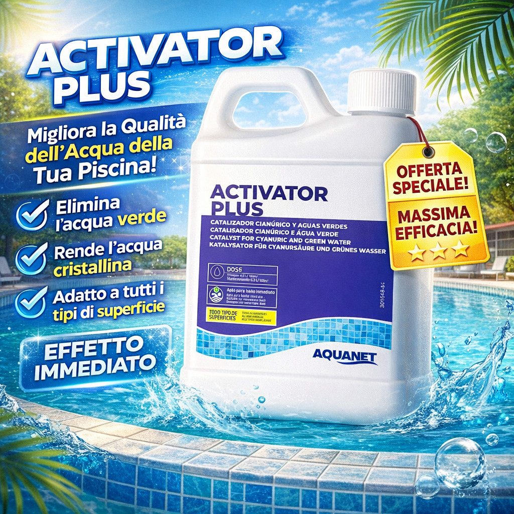 ACTIVATOR PLUS AQUANET - GREEN Professional Pool Water Treatment