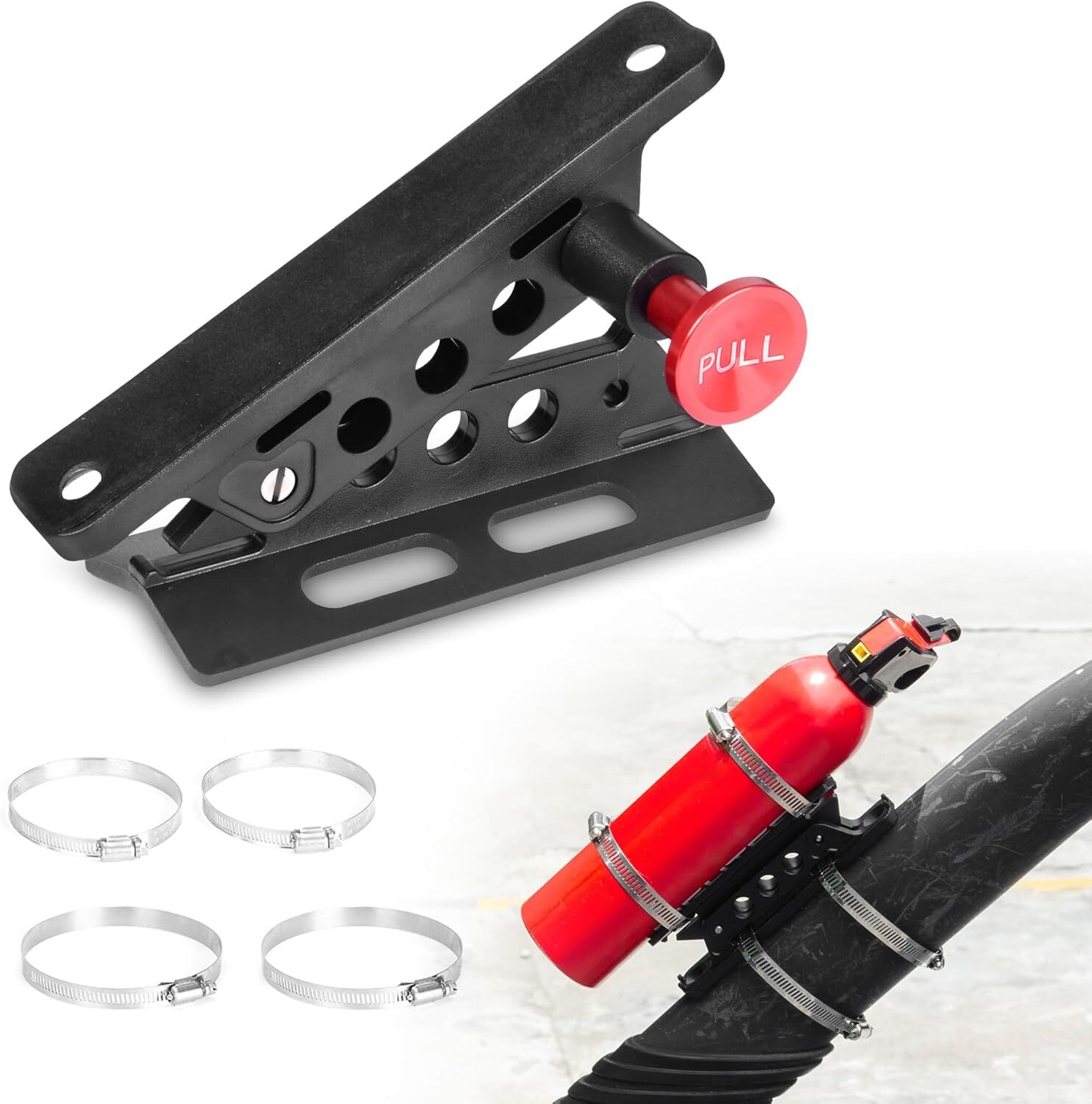For Jeep JK UTV Car Roll Bar Fire Extinguisher Holder Mount Bracket Adjustable#