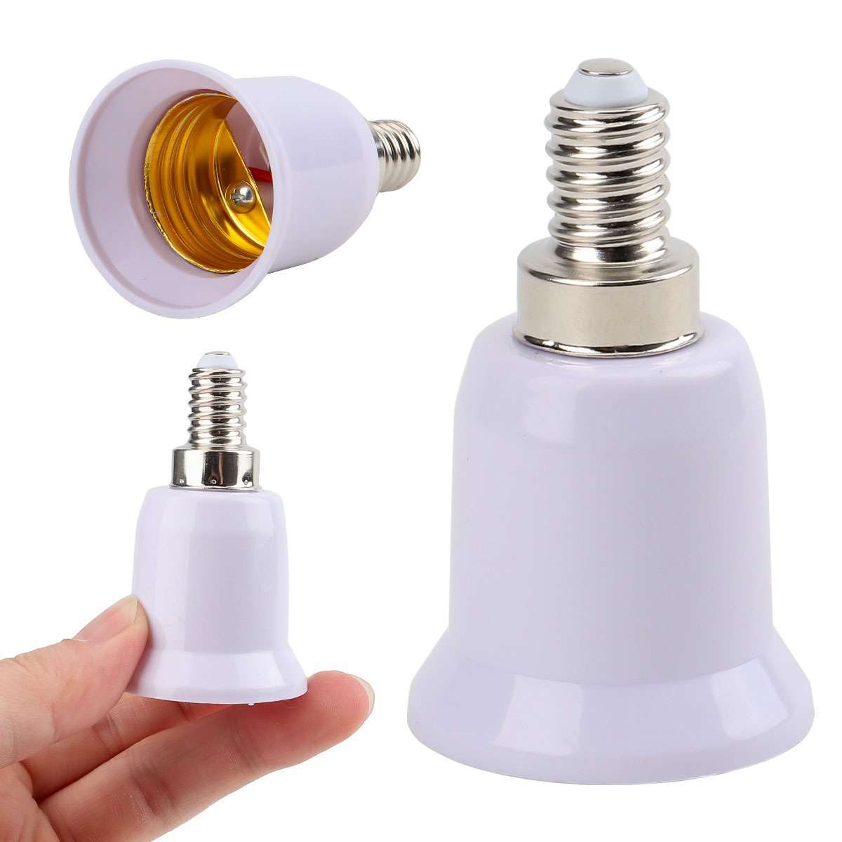5~20PCS Light Bulb Socket Standard Medium Base E12 to E26/E27 Converter Adapter