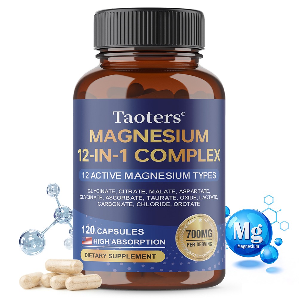 Magnesium 12 In 1 Complex Supports Heart Bones Digestive Health 30-120 Capsules