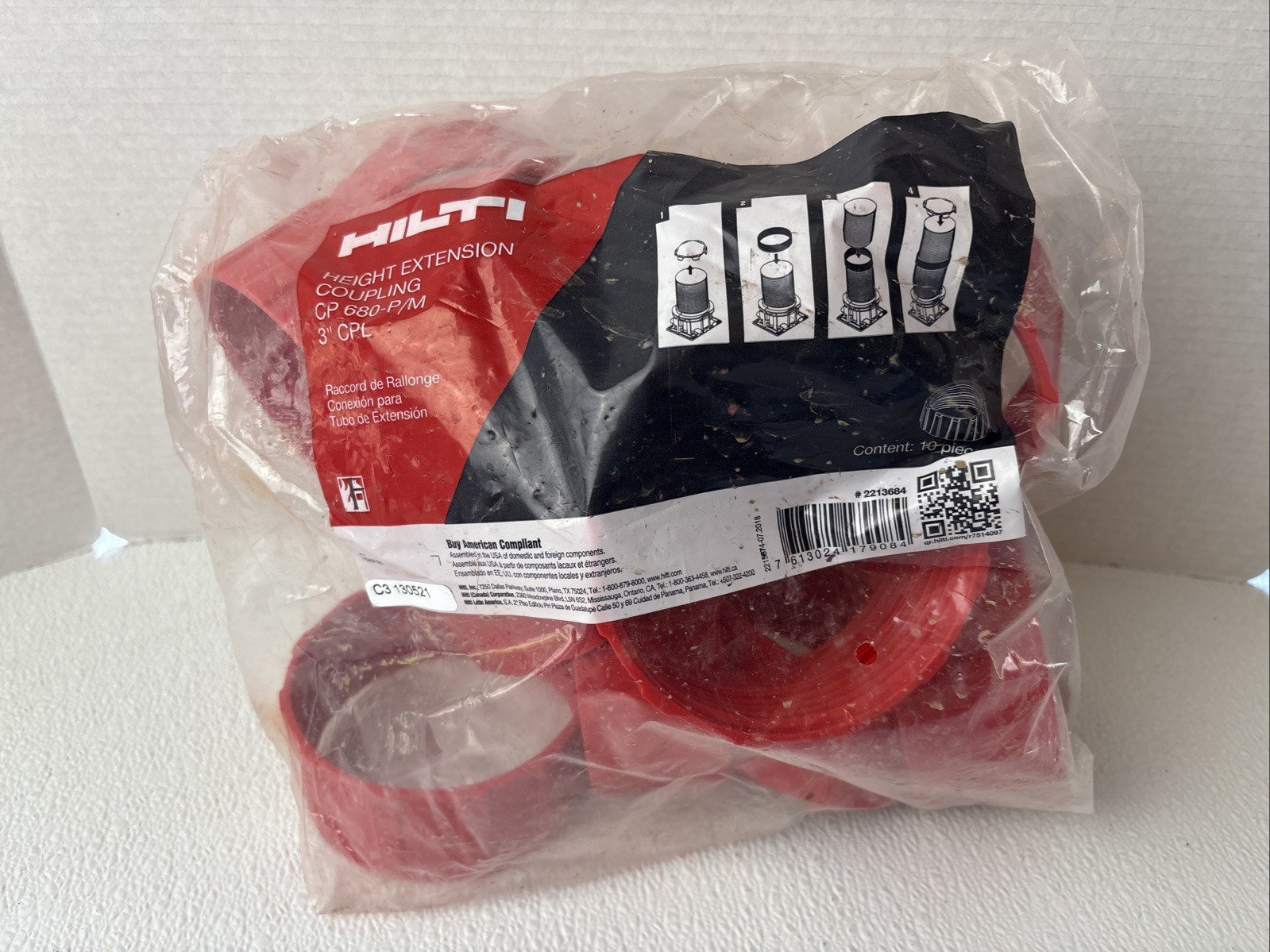 Hilti CP 680-P/M 3" Height Extension Coupling CP-680-P/M-3" CPL  ~ 10 Units