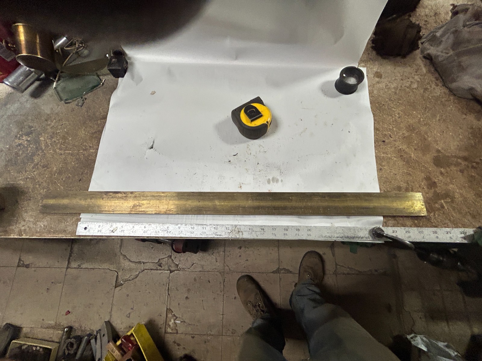 MACHINIST StgCst TOOL LATHE MILL Machinist 33 1/2" by 2" Brass Flat Bar Stock