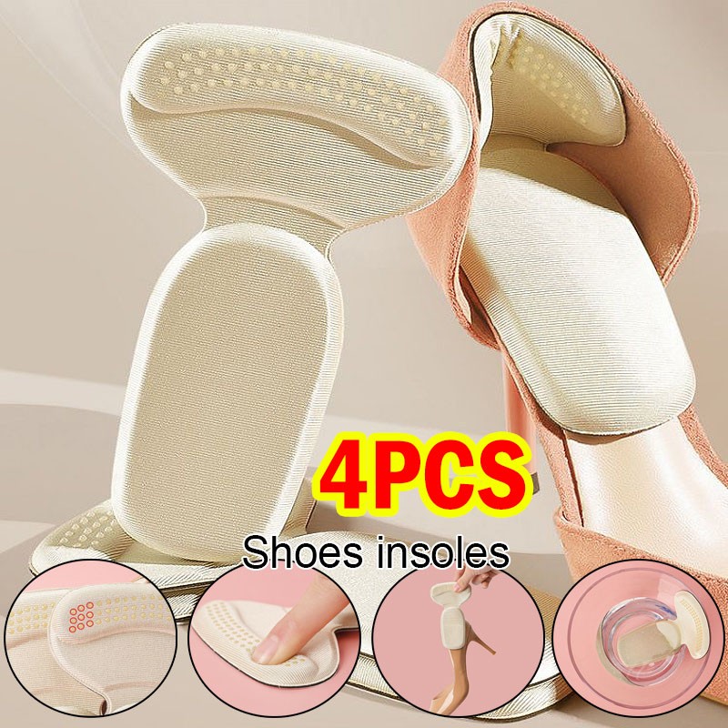 4pcs Heel Grip Pads Anti-Slip Shoe Inserts for Comfort & Blister Prevention