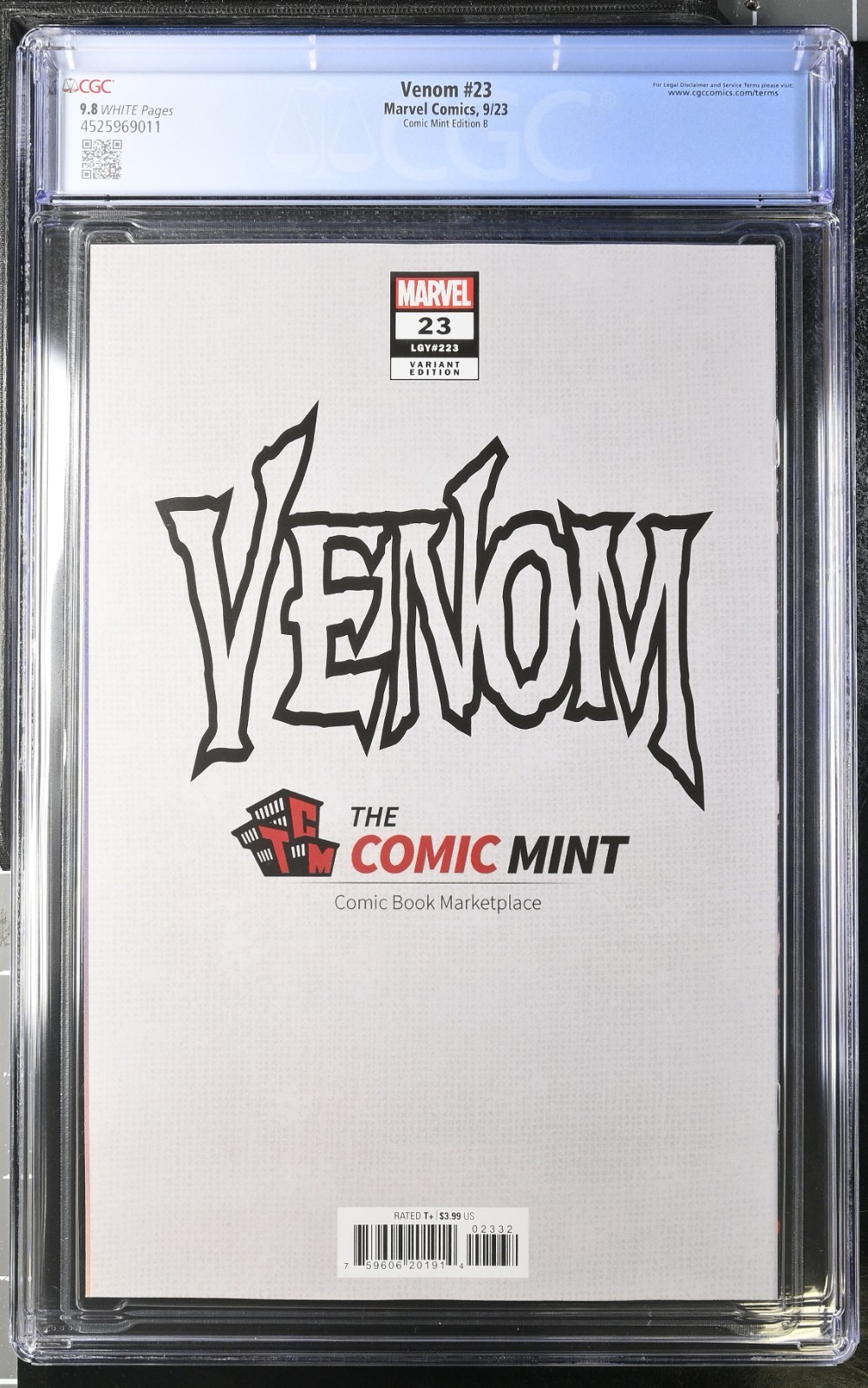 Venom #23 B Variant Skan Srisuwan /400 CGC 9.8 Marvel COA