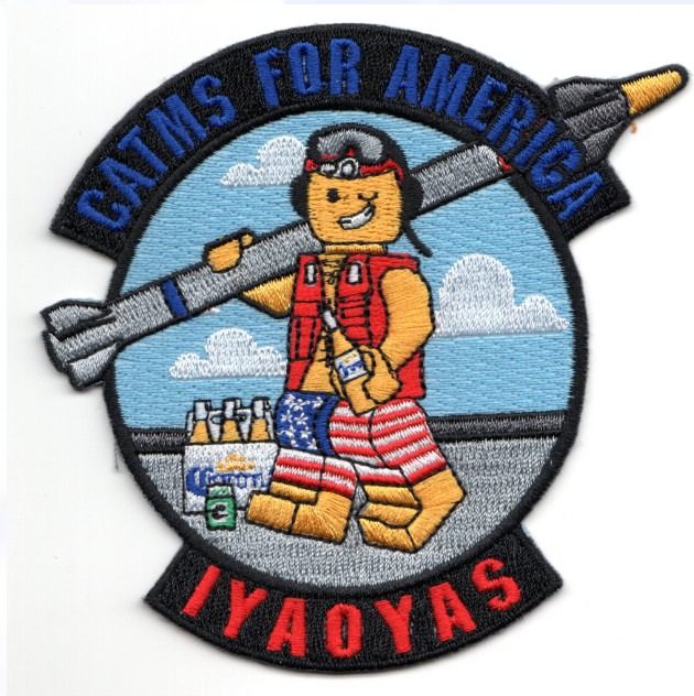 4" NAVY CATMS FOR AMERICA IYAOYAS EMBROIDERED PATCH